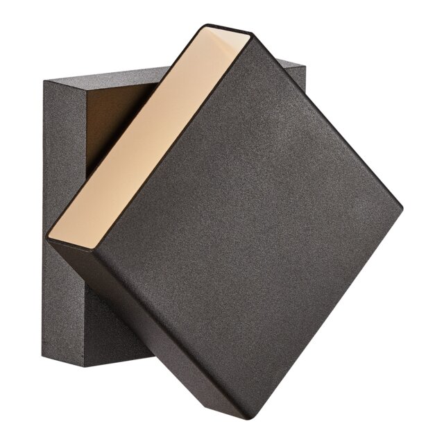 Nordlux Turn Outdoor Wall Light Black Aluminium Sensor Intergrated LED 360 Shade - Mains Powered, IP54