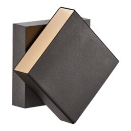Nordlux Turn Outdoor Wall Light Black Aluminium Sensor Intergrated LED 360 Shade - Mains Powered, IP54