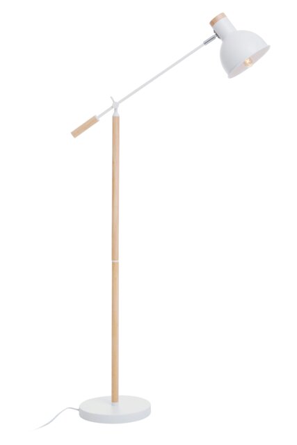 Interiors by Premier Matte White Floor Lamp, Easy to Assemble Bedside Table Light, Eco-friendly Lamp for Table, Living Room