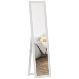 HOMCOM Full Length Mirror, 37 x 157 cm, Hanging or Freestanding, Rectangular Full Body Mirror with Frame for Living Room, Bedroom, Cloakroom, White