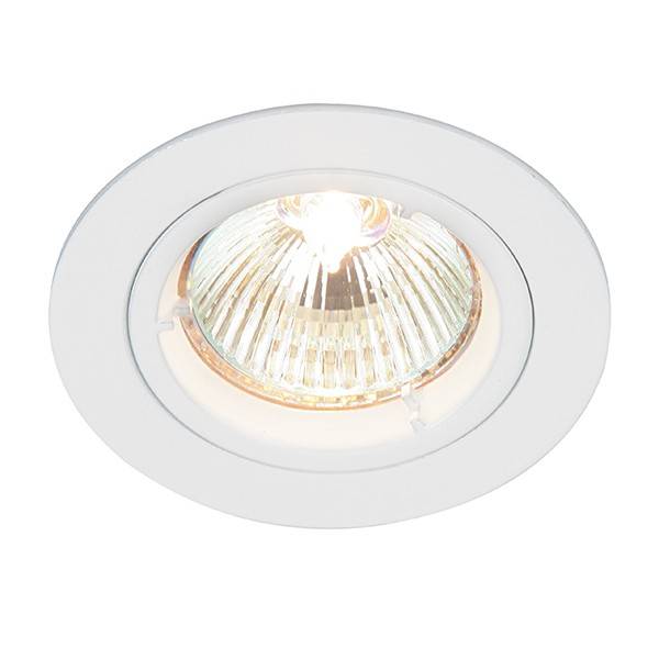 Cast 1 Light Recessed Downlight Gloss White, GU10
