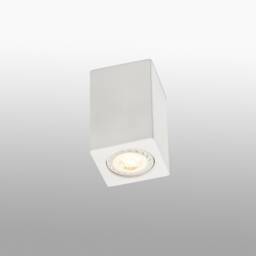 Sven 1 Light Square Surface Mounted Downlight Plaster, White, GU10