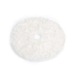 Living and Home Snow White Plush Christmas Tree Skirt for Holiday Decoration-122 cm