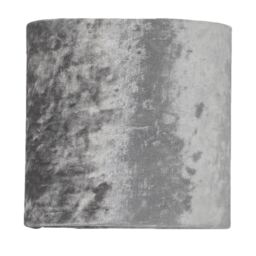 Grey Crushed Velvet 15.5cm Table Lamp Shade Grey Small 1