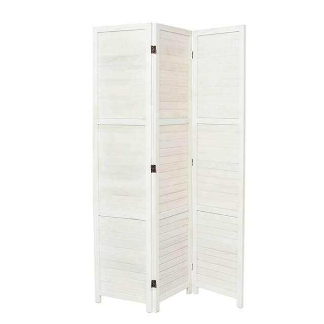 Living and Home Solid Wood Folding Room Divider Privacy Screen for Home - 3 Panels