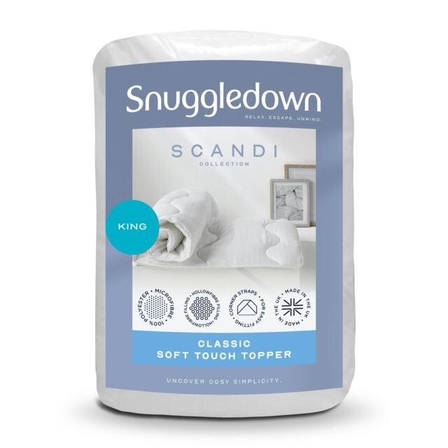 Snuggledown Scandinavian Hollowfibre Mattress Topper, King