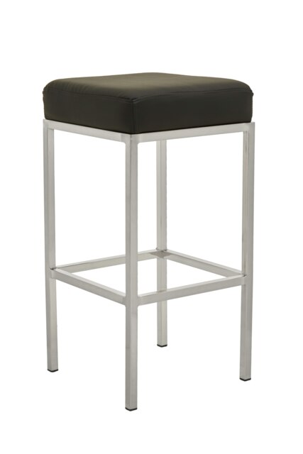 Orsina Baina Dark Grey Pu And Gold Finish Bar Stool