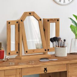 Mercers Furniture Corona Triple Dressing Table Mirror Adjustable Solid Wood Pine Wooden with Mexican Styling