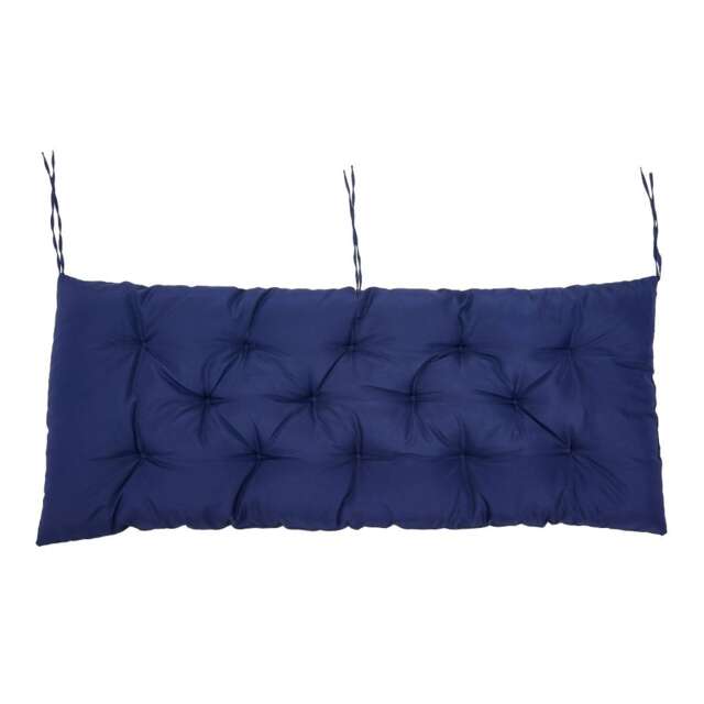Living and Home Outdoor Waterproof Bench Seat Cushion, 120x50cm, Navy Blue