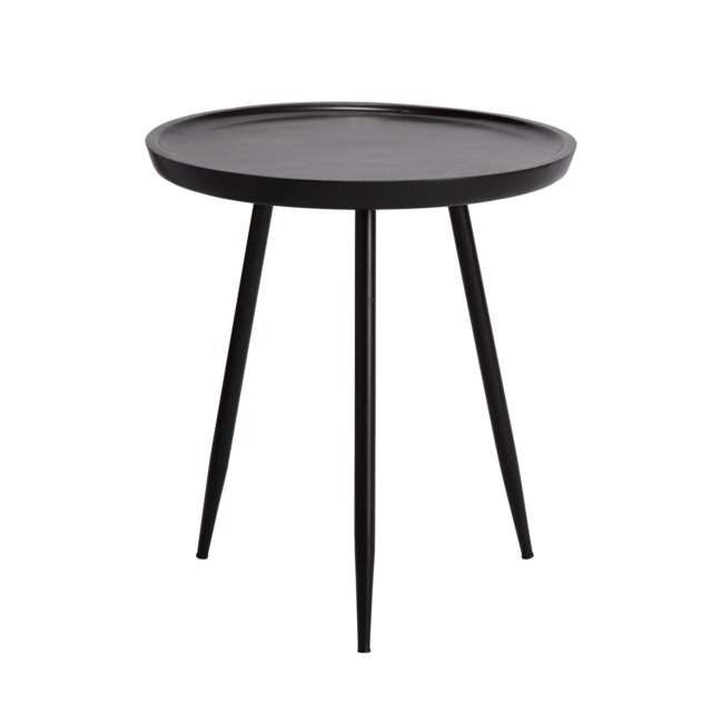 Chervey Round Solid Mango Wood Side Table with Tri-Pin Legs Large