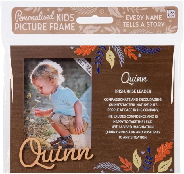 History & Heraldry Pre-Personalised Kids Wooden Picture Frame - Quinn