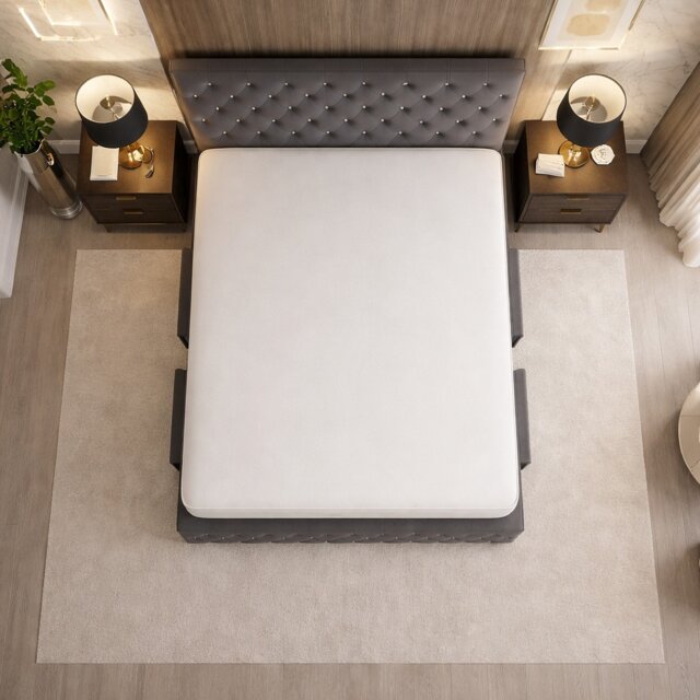 Small single grey chesterfield plush 2ft6 small single bed set storage 2 Drawers Left Side Laying in Bed