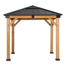 Sunjoy 2.73cm x 2.73m Cedar Wooden Gazebo RAPI, Anthracite