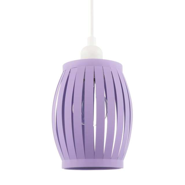 Modern Unique Grill Style Ceiling Pendant Lighting Shade in Soft Lilac Purple Lilac 1
