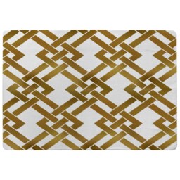 Gold Geometric Chain Rug Multi