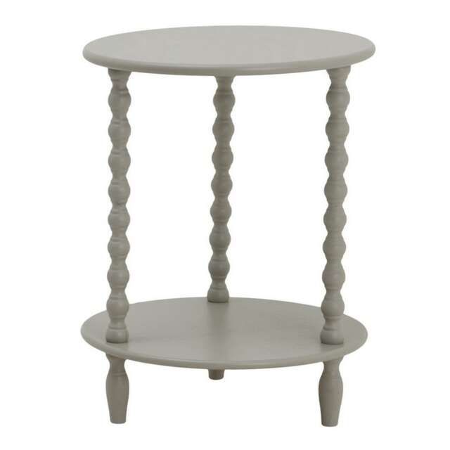 The Camden Collection Round Side Table - Wood - L45 x W45 x H60 cm - Grey Grey