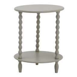 The Camden Collection Round Side Table - Wood - L45 x W45 x H60 cm - Grey Grey