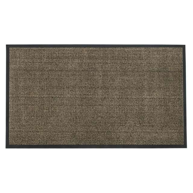 JVL Brown Black Heavy Duty Barrier Door Floor Mat, 80x120 cm