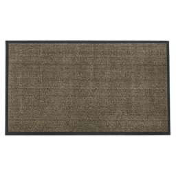 JVL Brown Black Heavy Duty Barrier Door Floor Mat, 80x120 cm