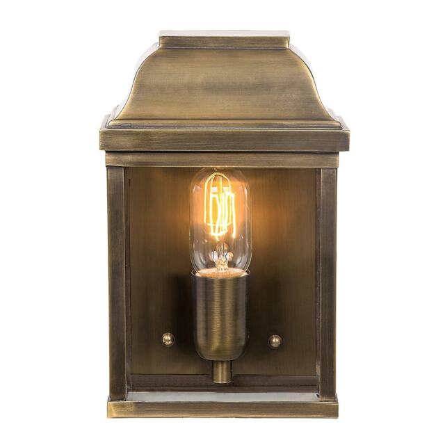 Victoria 1 Light Outdoor Wall Lantern Light Solid Brass IP44, E27