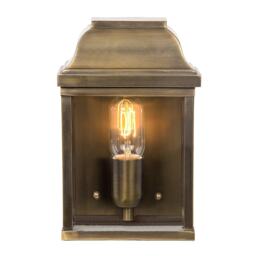 Victoria 1 Light Outdoor Wall Lantern Light Solid Brass IP44, E27
