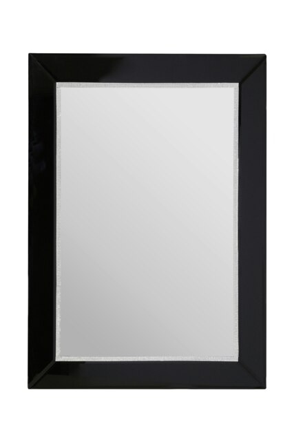 Avelene Black Bevelled Edge Wall Mirror Black