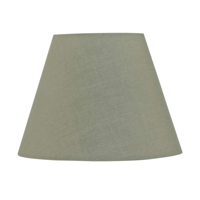 Sage Green Cotton 20cm Diameter Tapered Fabric Lamp Shade Green Medium 1