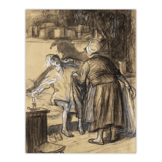 "Here Are Your Trousers Drawing Glackens Wall Art Poster Print 12X16"""
