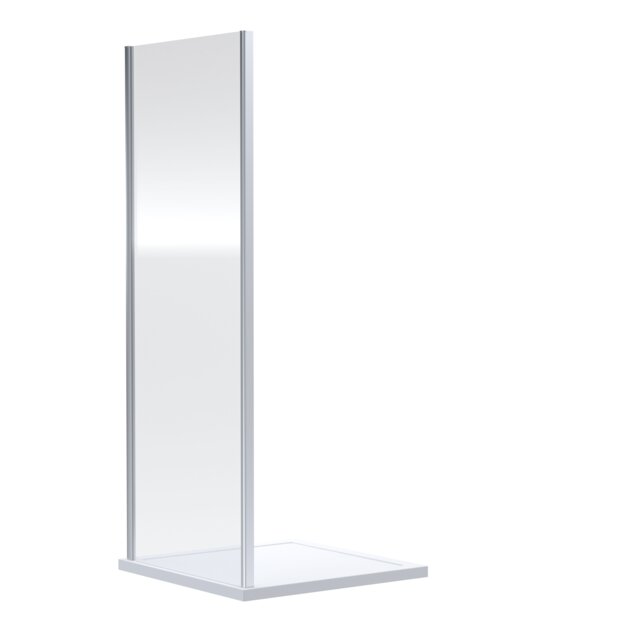 Balterley Ruwa Toughened Safety Glass Side Panel - Balterley Silver Chrome 1