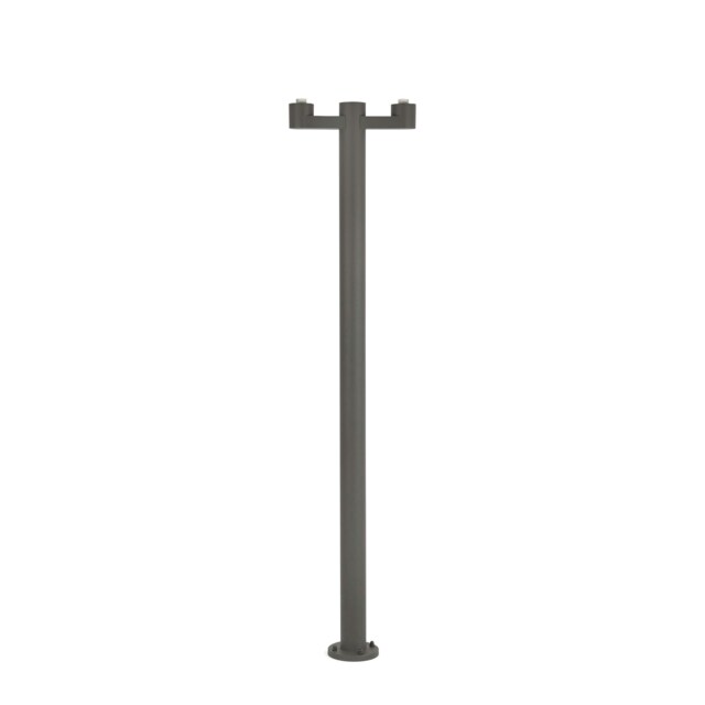 Structure 2 Light Outdoor Lamp Post Dark Grey - Base Only IP44, E27