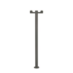 Structure 2 Light Outdoor Lamp Post Dark Grey - Base Only IP44, E27
