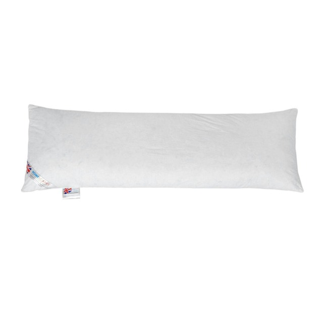 "Homescapes Duck Feather and Down Body Pillow Extra Large White 48cm x 136cm (19"" x 54"")"