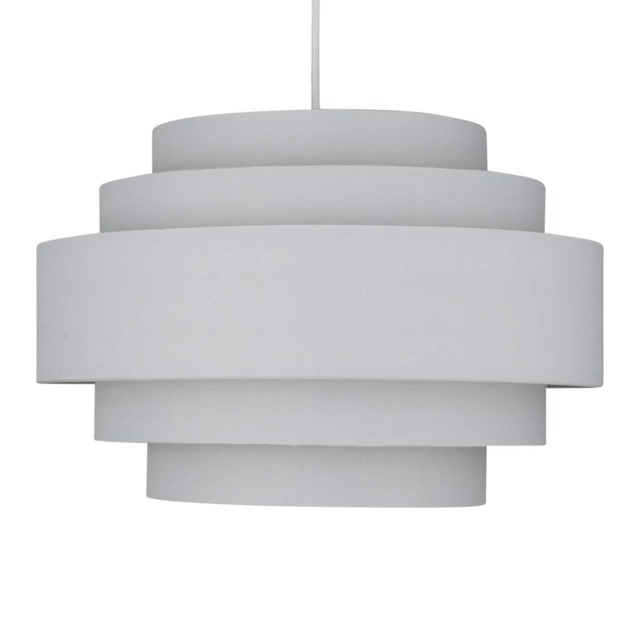 Light Grey 5 Tier Ceiling Light Shade Grey Light grey cotton 1