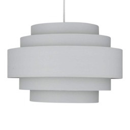 Light Grey 5 Tier Ceiling Light Shade Grey Light grey cotton 1