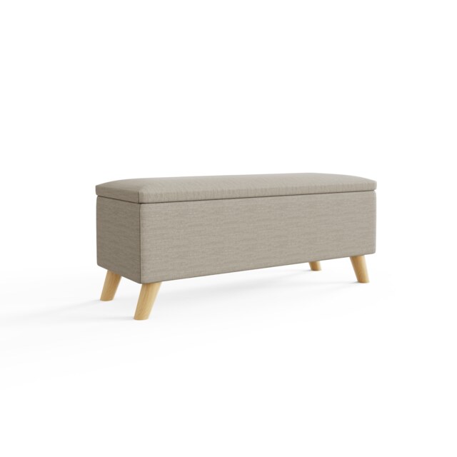 Secreto Ottoman Storage Bench Cream Natural