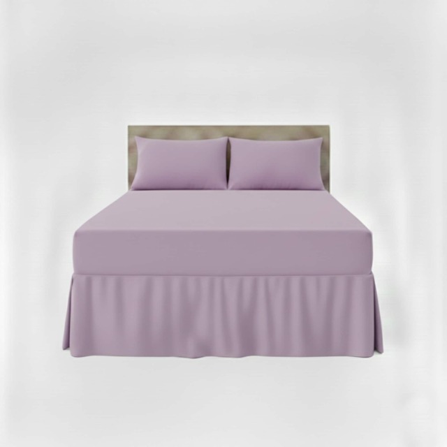 Fitted Valance Bed Sheet Polycotton Mattress Cover And Frill Easy Care Purple Double