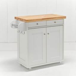 Portland Kitchen Island - Wood - L46 x W95 x H91 cm - White