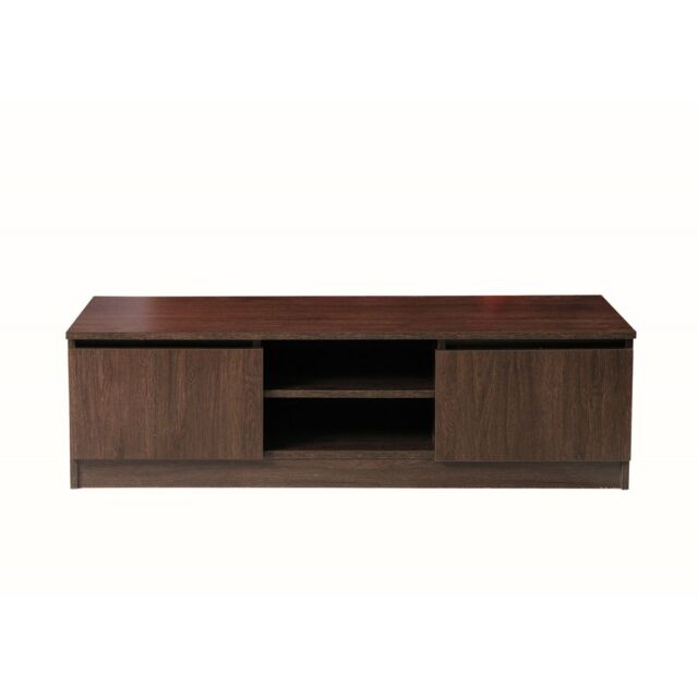 Modern TV Unit 120cm Media Cabinet 2 Doors & Shelf Wenge Turin