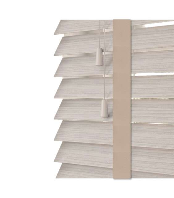 60cm Silver Birch Faux Wood Venetian Blinds with Tapes (120cm Drop) Grey Grey