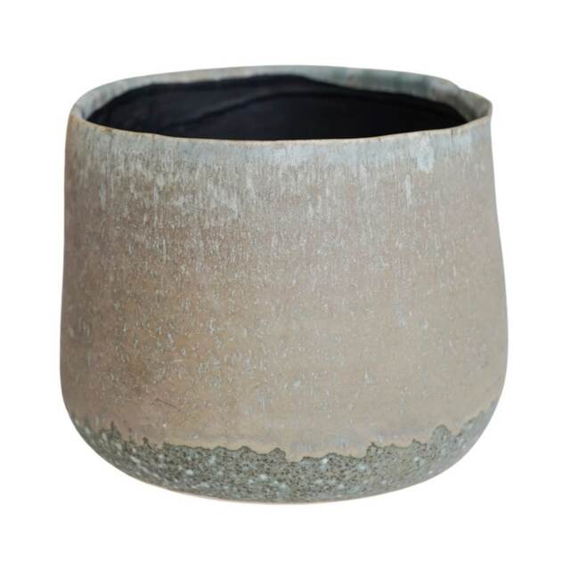 Celeste Planter - Ceramic - L21 x W26 x H26 cm - Grey Brown