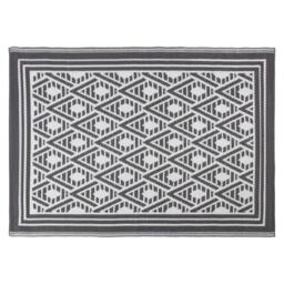 JVL Lightweight Reversible Outdoor Rug – Geometric Pattern, Plastic Woven, 120 x 170 cm