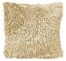 Shaggy Chenille Cushion - 43cm x 43cm Cream Latte