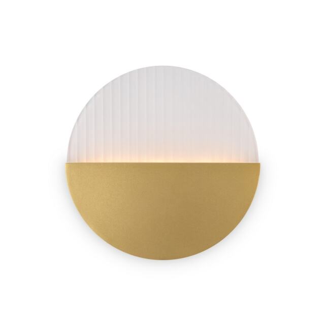 Jupiter Modern Integrated LED Wall Lamp Brass 3000K 200lm White Shade