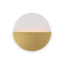 Jupiter Modern Integrated LED Wall Lamp Brass 3000K 200lm White Shade