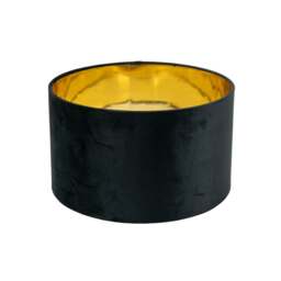 ValueLights Reni Medium Black Velvet Gold Shade and Bulb