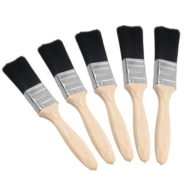 1.5” Professional Paint Brush Painters Painting Decorating Wooden Handle 5pk
