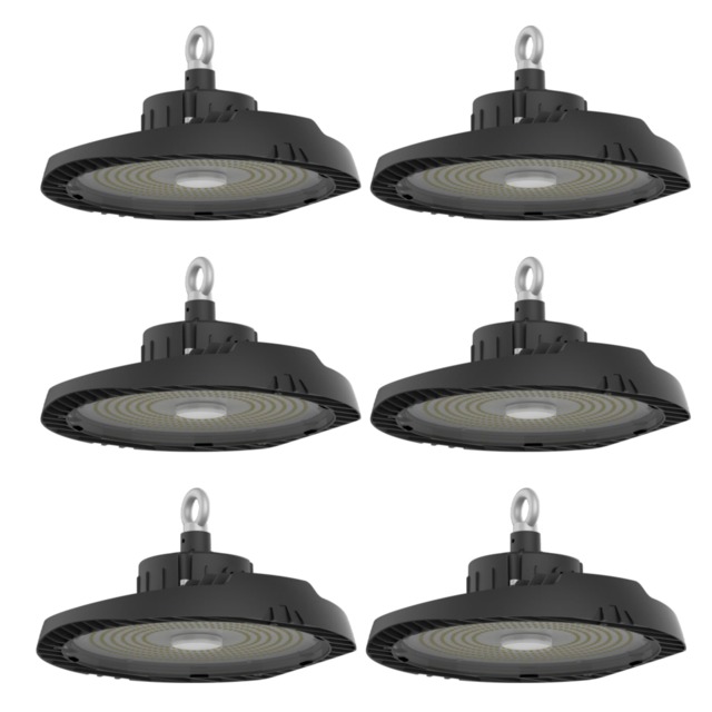 Set of 6 High Bay - 150W LED IP65 UFO Style Commercial Warehouse Light