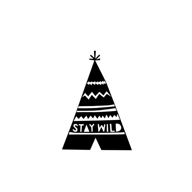 Decortie Stay Wild Metal Wall Art 34x49cm Black