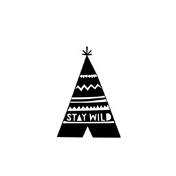 Decortie Stay Wild Metal Wall Art 34x49cm Black