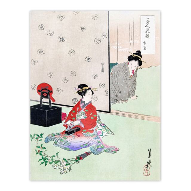 "Wrapping A Gift Beauties and Flowers Series Wall Art Print Gekko 18x24"""